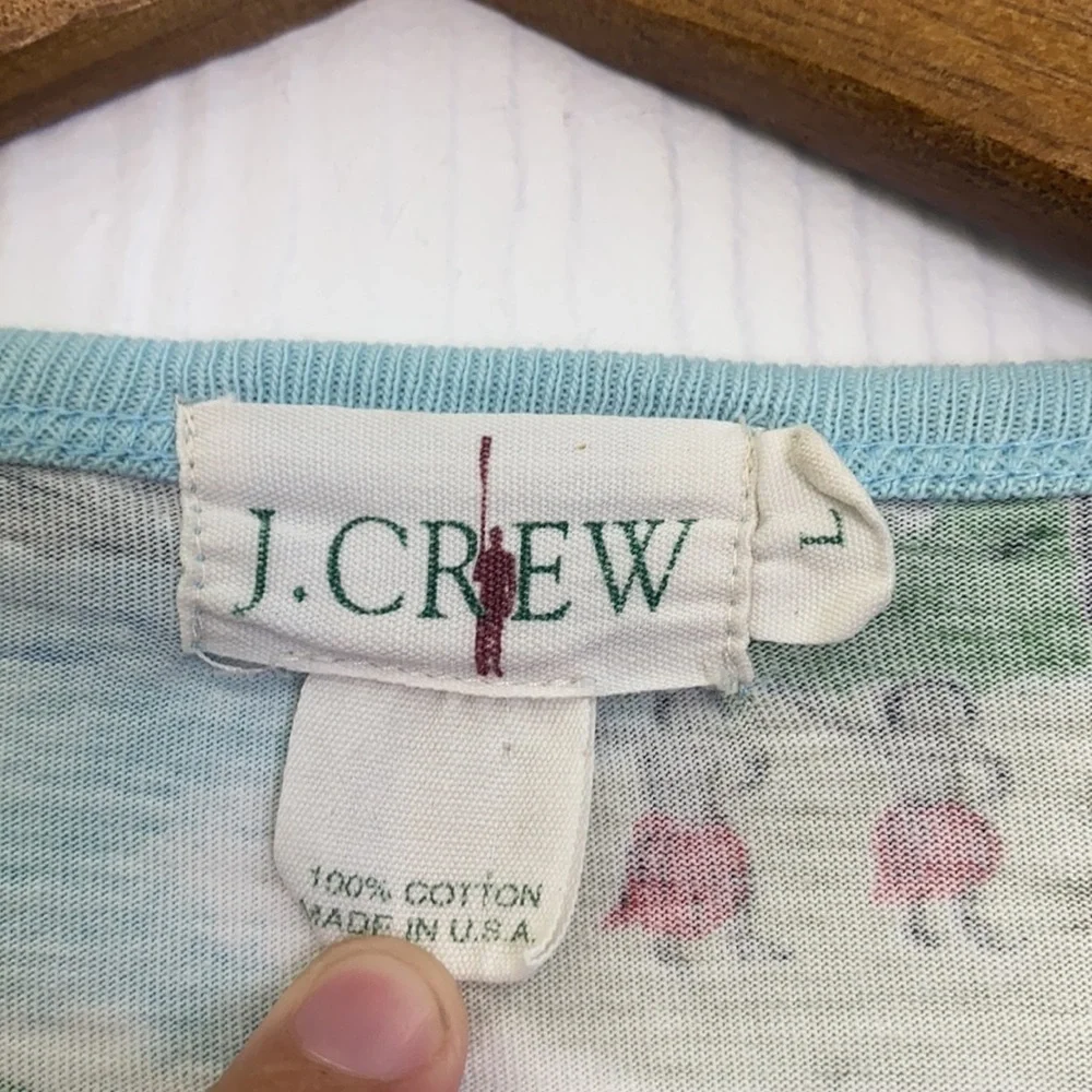 J.Crew - Vintage Palm Tree and Hula Dancer Short Sleeve Tee Shirt Size Large
